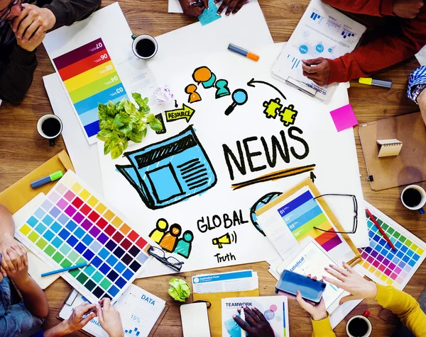 Diverse People and News Concept — Stock Photo, Image