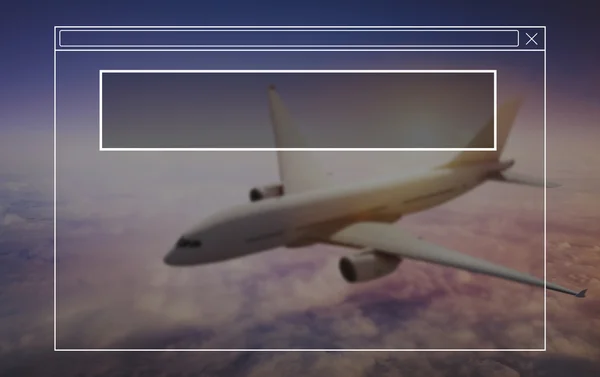 Vliegtuig en kopie ruimte leeg Concept — Stockfoto