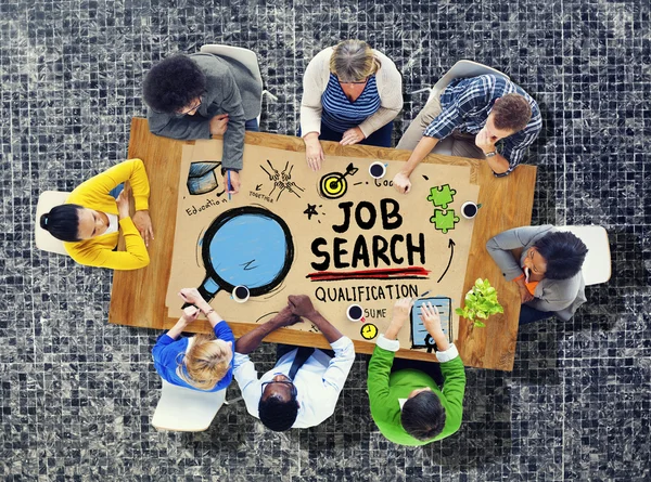 Jobsuche Qualifikation Bewerbungen wieder aufnehmen — Stockfoto