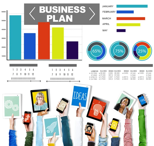 Plan de negocio Bar Graph —  Fotos de Stock