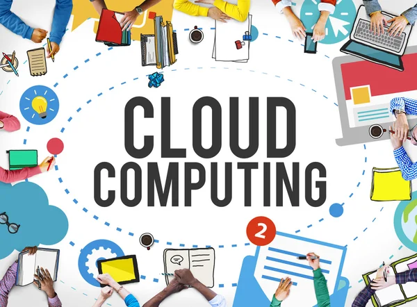 Cloud Computing Online Internet — Zdjęcie stockowe