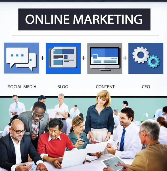 Онлайн стратегія маркетингу — стокове фото