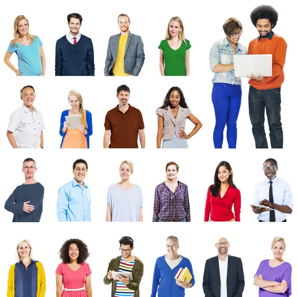 Gruppo diversità di persone in collage — Foto Stock