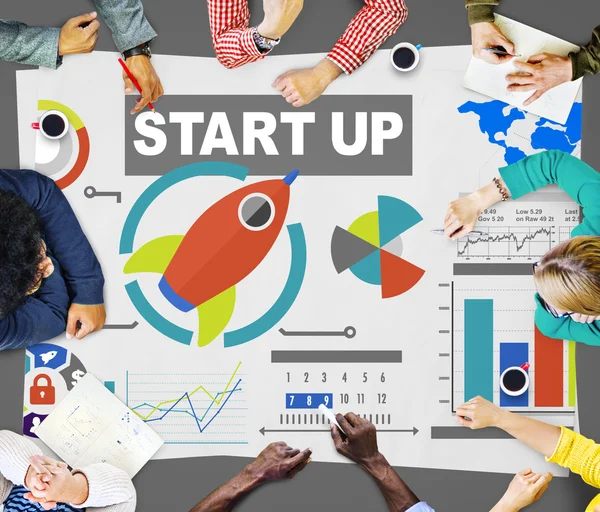 Business Plan, Concetto di strategia di start up — Foto Stock
