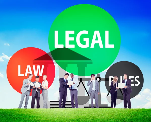 Derecho Jurídico Reglas Justicia Comunitaria Concepto de Encuentro Social —  Fotos de Stock