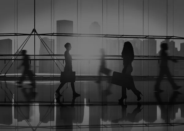 Business workers Silhouettes — Stock Photo, Image