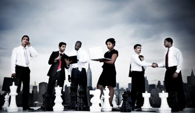 Satranç ile iş adamları takım