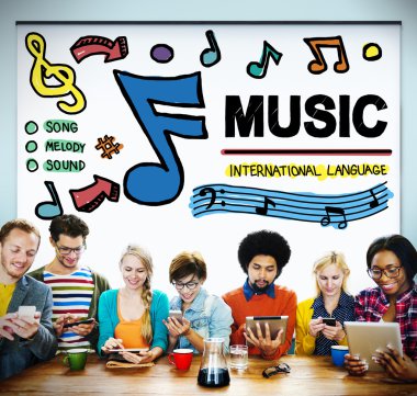 Müzik, eğlence medya kavramı