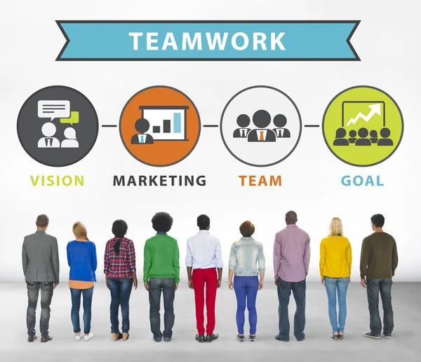 Diversiteit mensen en teamwork — Stockfoto