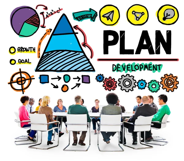 Plan ontwikkeling groei Concept — Stockfoto