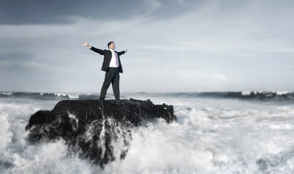 Businessman Staying Alone — Stock Photo, Image