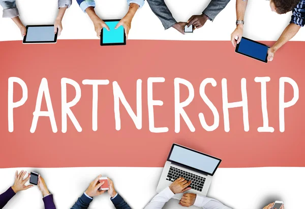Cooperação no domínio da ligação de parceria — Fotografia de Stock