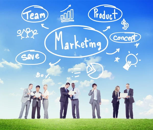 Affärsmän och marknadsföring strategi koncept — Stockfoto