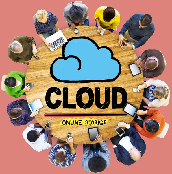 Cloud Computing hálózati tároló koncepció — Stock Fotó