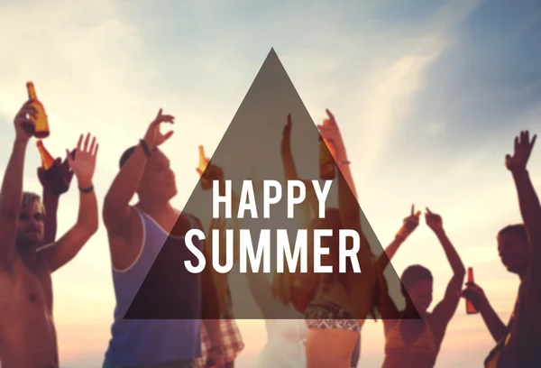 Feliz concepto de amistad de verano —  Fotos de Stock