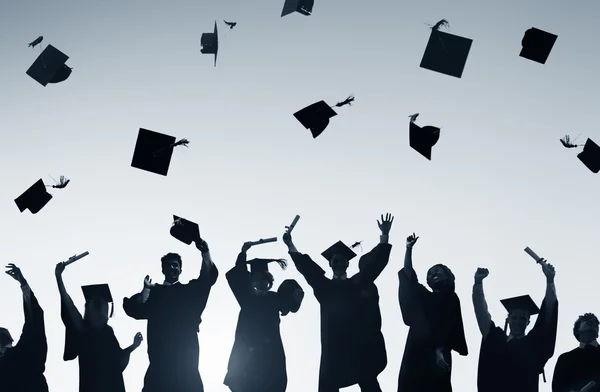 Celebração dos Estudantes Graduação, Conceito de Educação — Fotografia de Stock