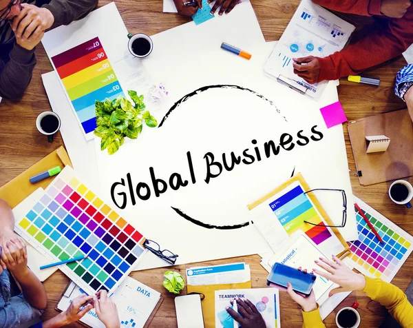 Diverse mensen en Global businessconcept — Stockfoto