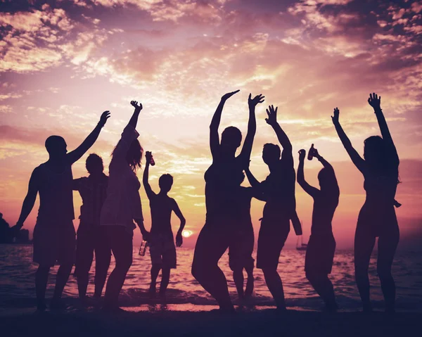 Young Adults at Summer Beach Party Concept — Stock Photo, Image