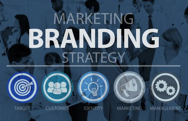 Marca Branding, conceito de nome comercial — Fotografia de Stock