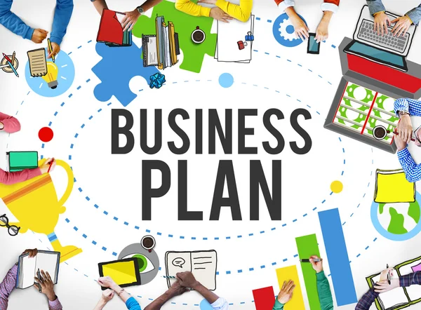 Руководящие принципы миссии бизнес-плана — стоковое фото