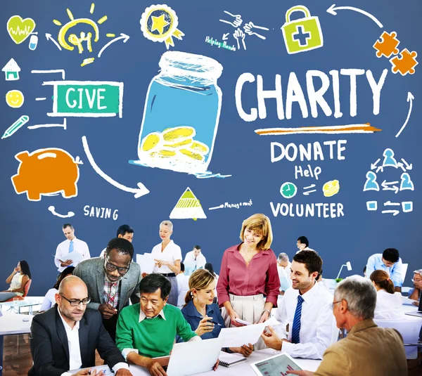 Välgörenhet donera hjälp — Stockfoto