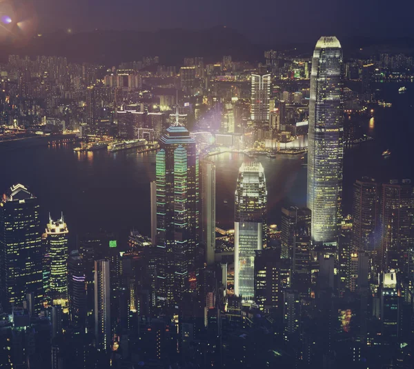 Gród budynków w Hongkongu — Zdjęcie stockowe