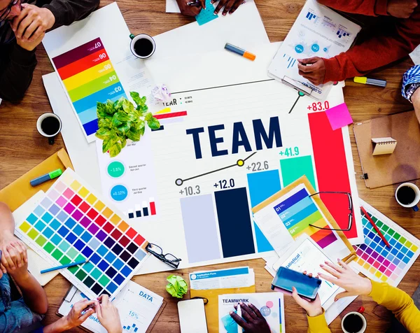 Team Teamwork Data-analyse — Stockfoto