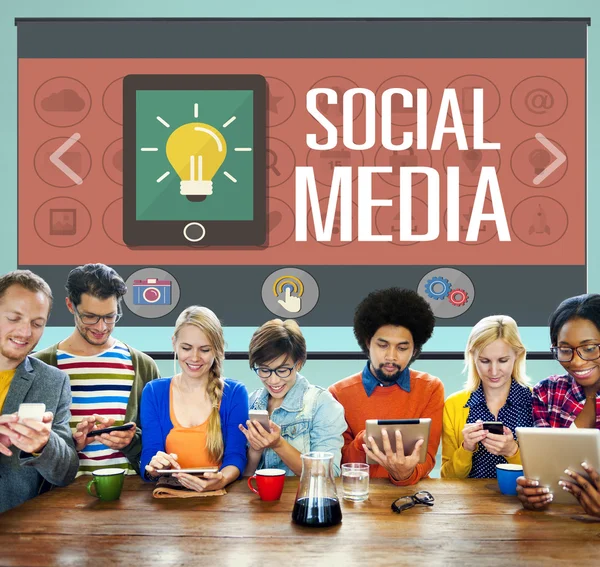 Concetto di social media — Foto Stock