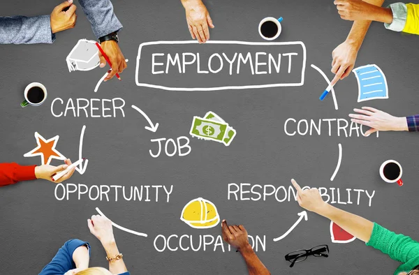 Diversas personas y concepto de empleo — Foto de Stock