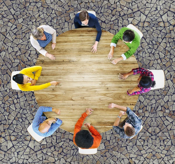 Reunião de Pessoas, Planejamento Corporativo Brainstorming Concept — Fotografia de Stock