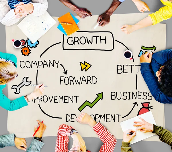 Business People et croissance, concept de réussite — Photo