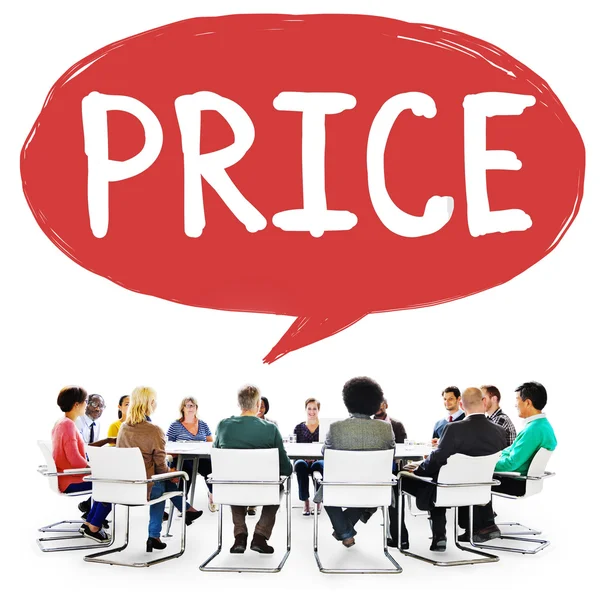 Pessoas de negócios e conceito de preço — Fotografia de Stock