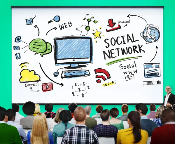 Concetto di social network — Foto Stock