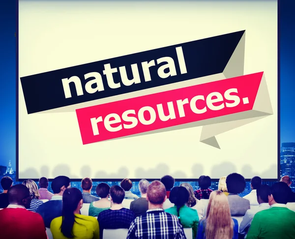 People at seminar and Natural Resources — Stock Photo, Image
