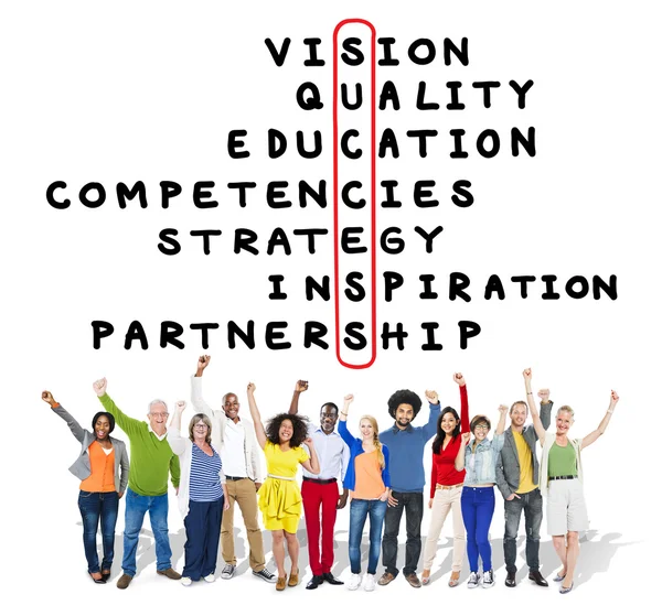 Diversity People with Strategy Vision Concept — Stock Photo, Image