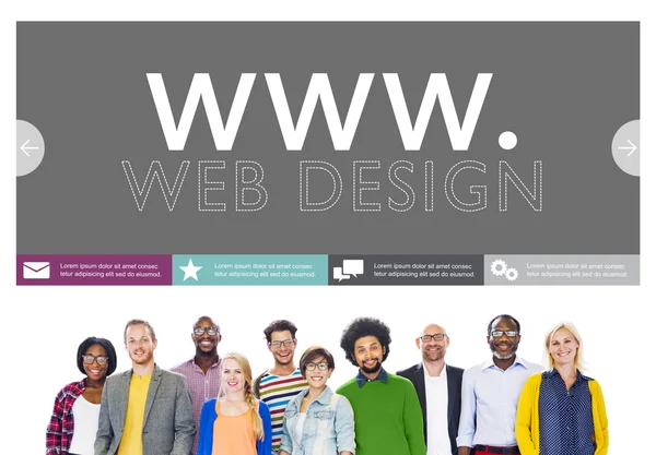 Concetto di Web Design Www — Foto Stock