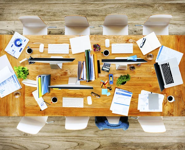 Messy in Office, Meeting Table — Stock Photo, Image