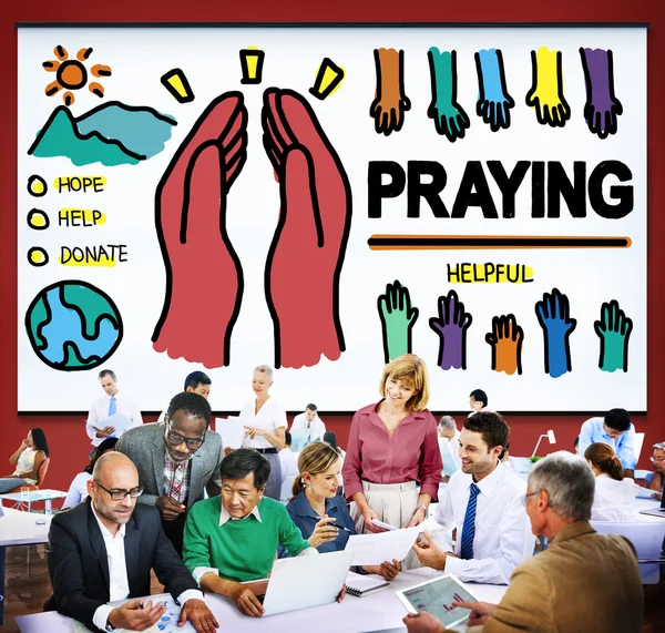 Pessoas e Religião Orando — Fotografia de Stock