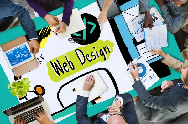 Webdesign en webdevelopment — Stockfoto