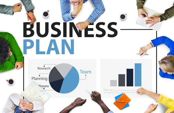 Conceito de reunião de estratégia de plano de negócios — Fotografia de Stock