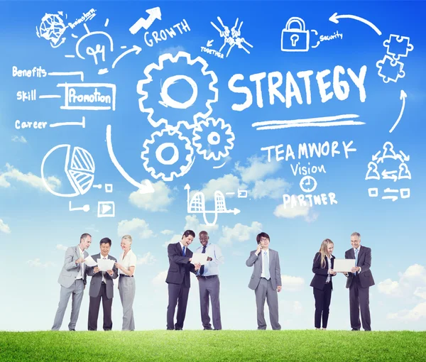 Strategie oplossing tactiek teamwerk concept — Stockfoto