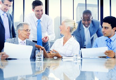 bir grup şirket toplantısında iş insan 