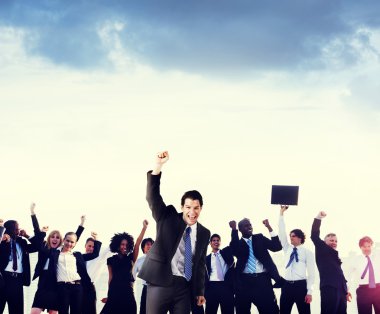 İş kişi kurumsal kutlama kavramı