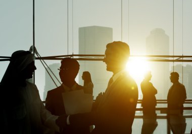 Kurumsal tartışma sahip iş adamları