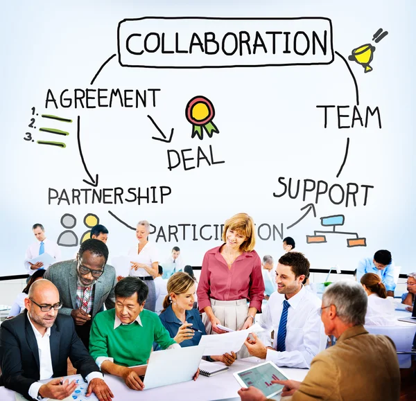 Συνεργασία εταιρικής σχέσης σύνδεσης — Φωτογραφία Αρχείου