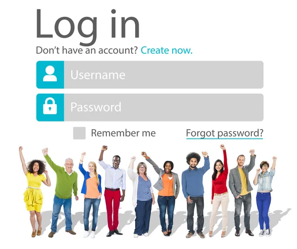 Account-Login, Sicherheitsschutzkonzept — Stockfoto