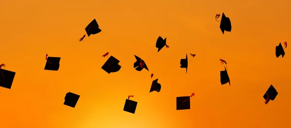 Celebração dos Estudantes Graduação, Conceito de Educação — Fotografia de Stock