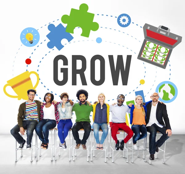 Grow Acheievment Success Development — Stock Photo, Image