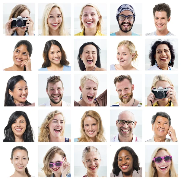 Diversity-Gruppe von Menschen in Collage — Stockfoto