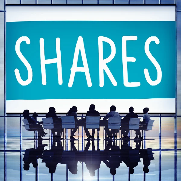 Silhouetten van zakenmensen — Stockfoto